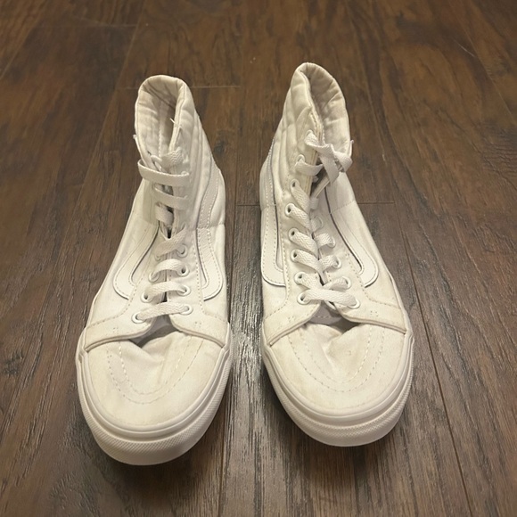 Vans Sk8-Hi Sneakers Shoes True White Canvas High-Top Unisex Women’s 8 Men’s 6.5 - Picture 2 of 6